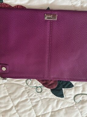 Fossil Magenta Pebbled Leather Tablet Clutch
